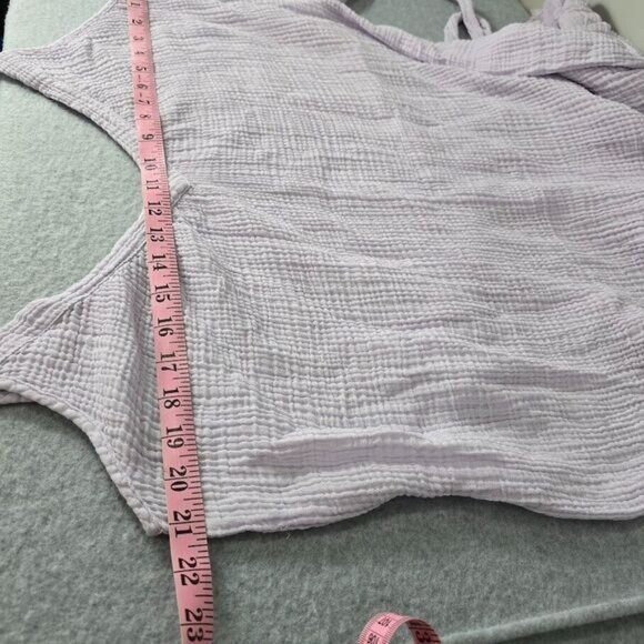 Velvet By Graham & Spencer Midi Dress Women Size Small Lilac Purple Gauze Cotton - Picture 7 of 13